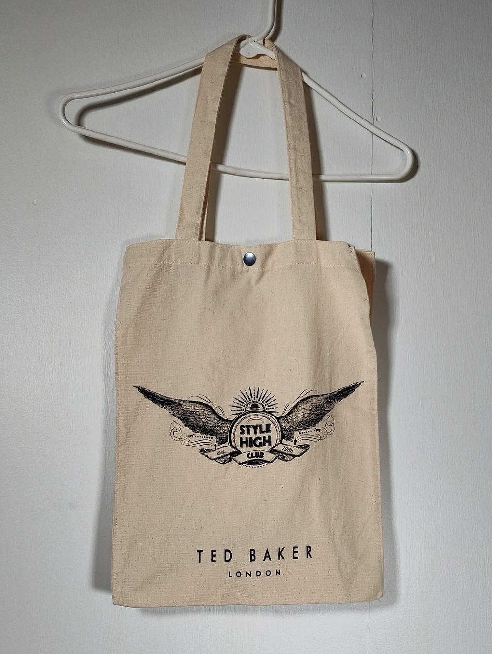 Ted Baker Style High Club cotton canvas reusable tote bag